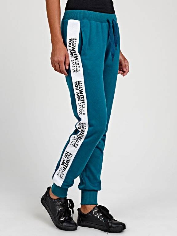 turquoise sweatpants