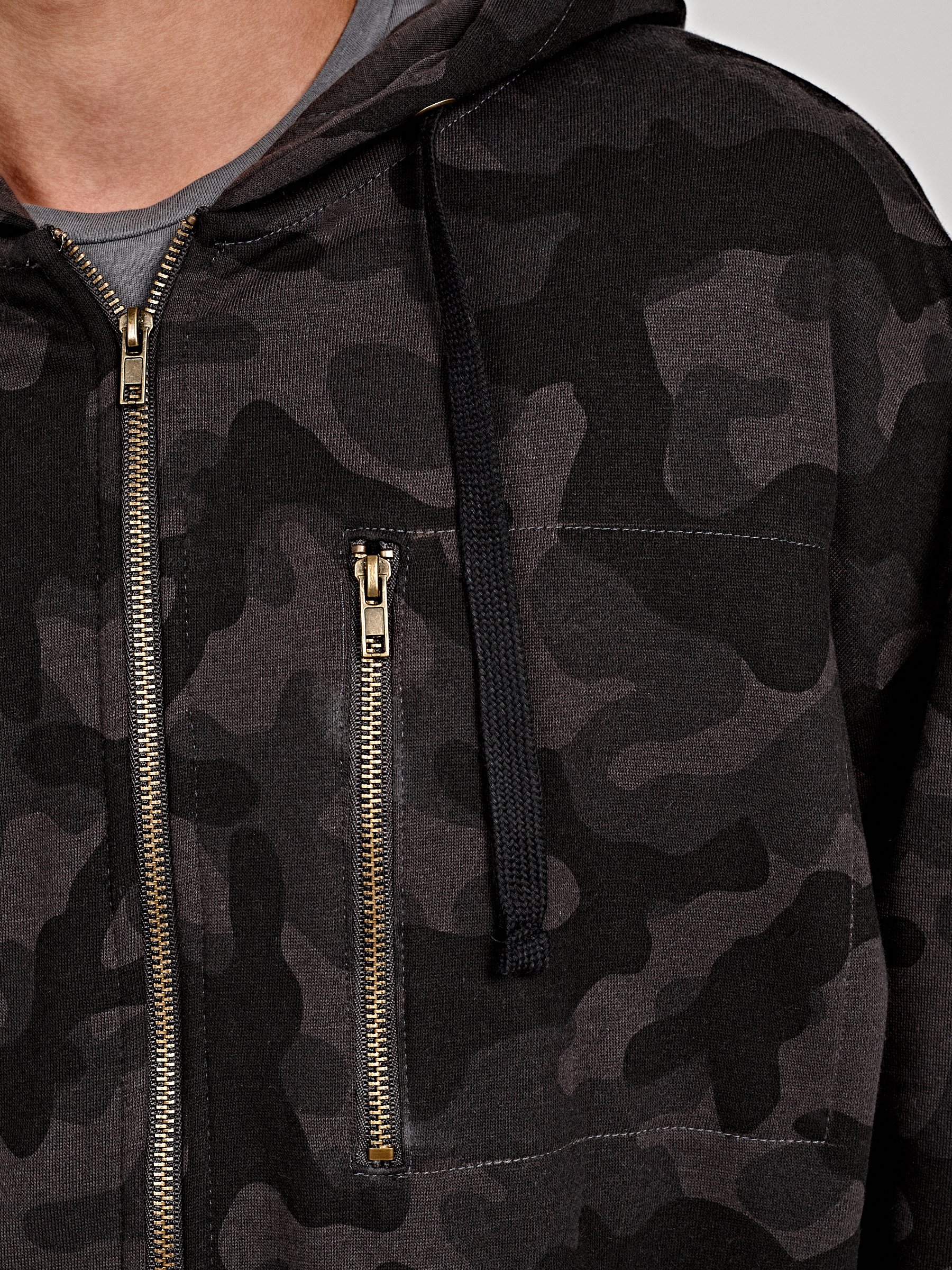 camouflage zip up hoodie