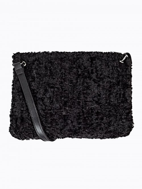 Fuzzy messenger bag
