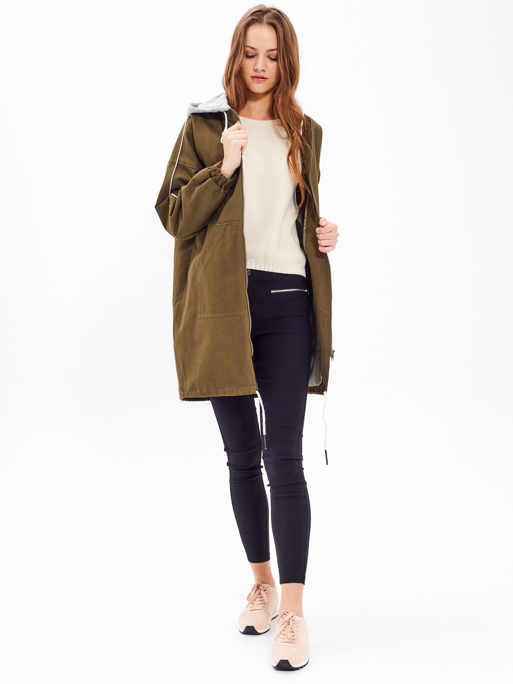 longline hooded parka