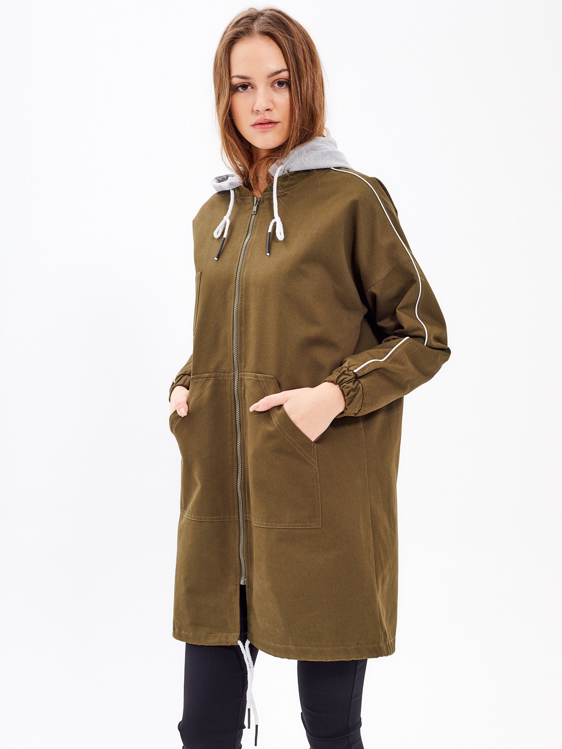 longline hooded parka