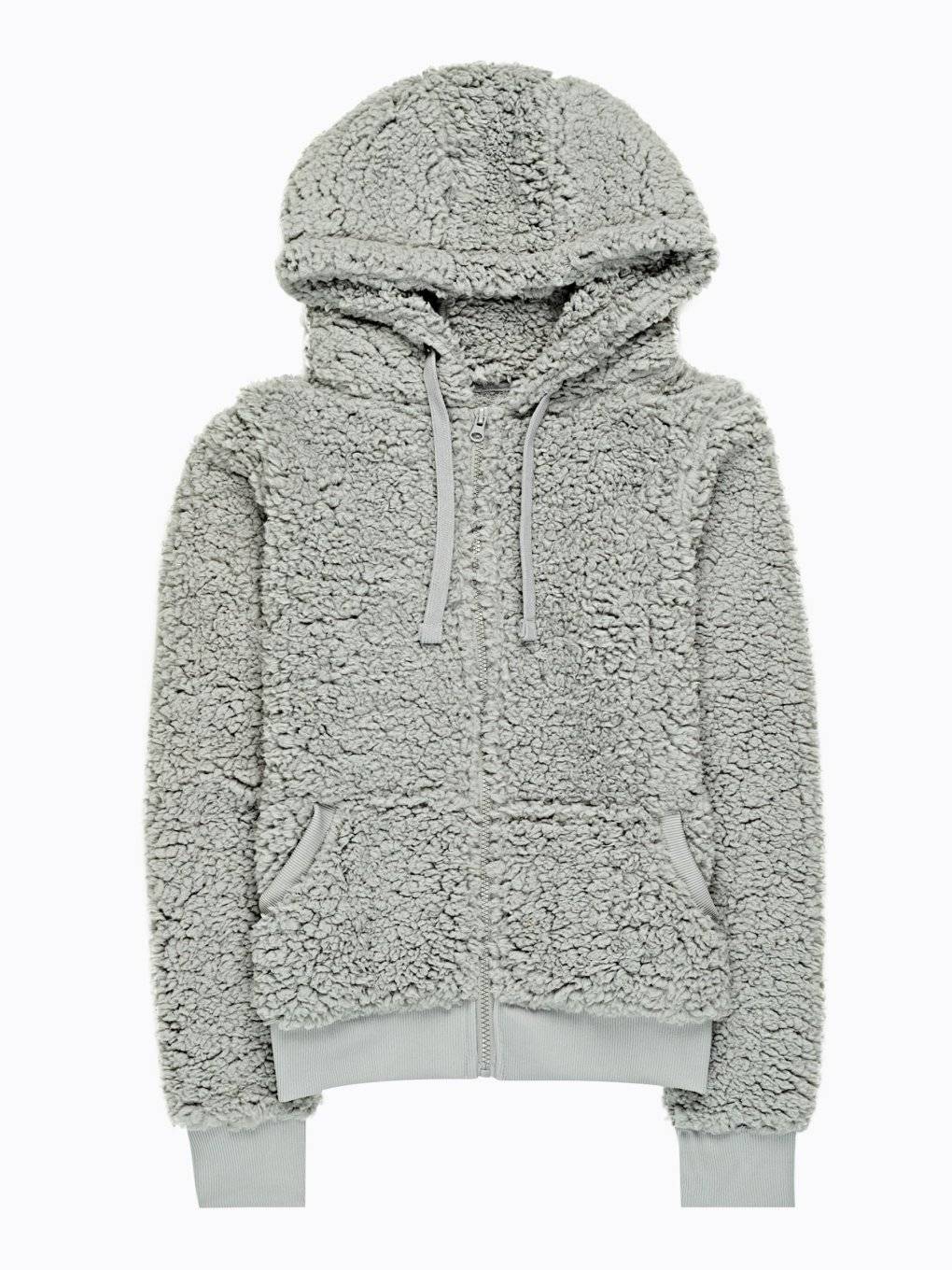 fuzzy hoodie jacket