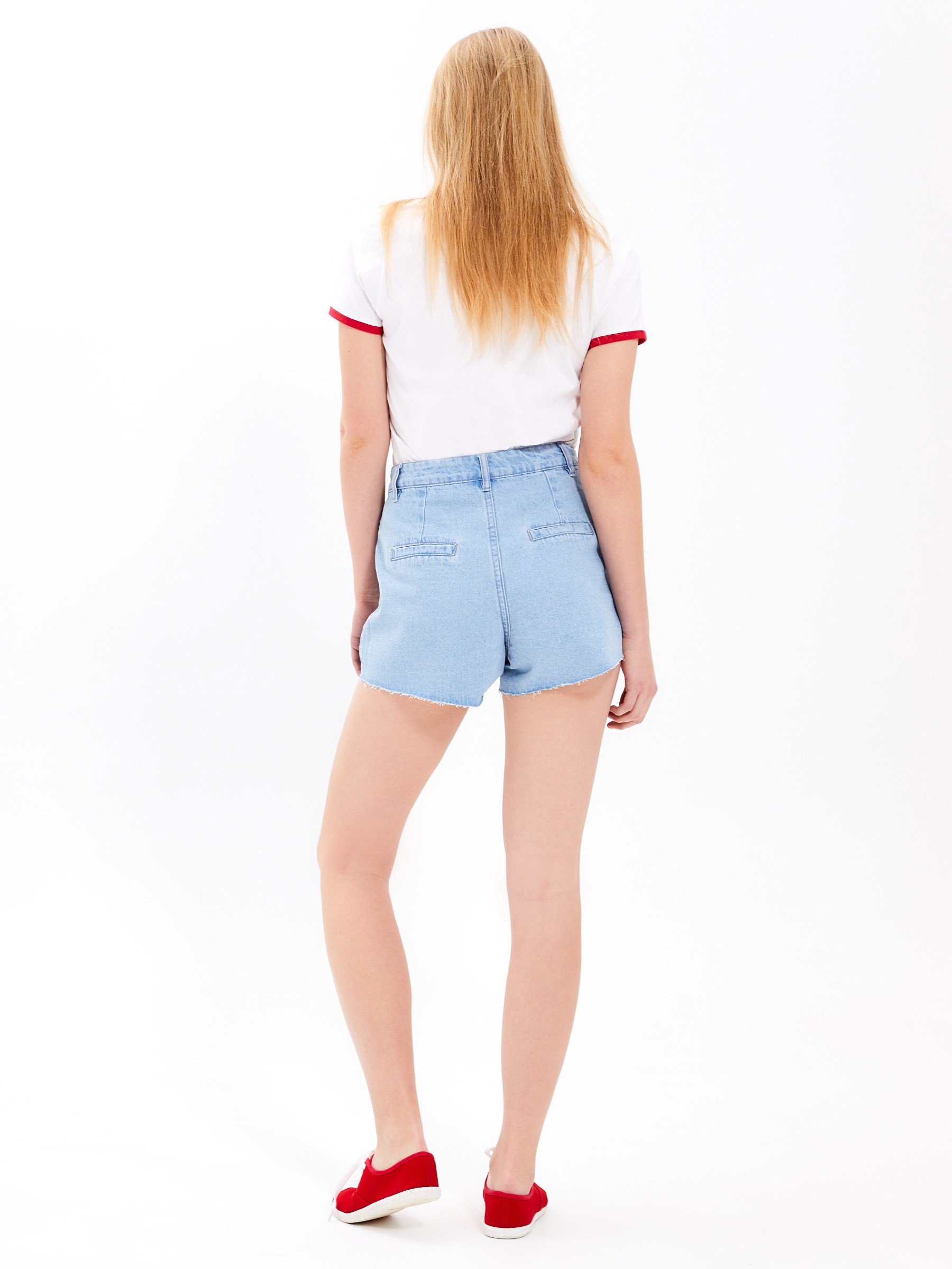 high waisted jean shorts