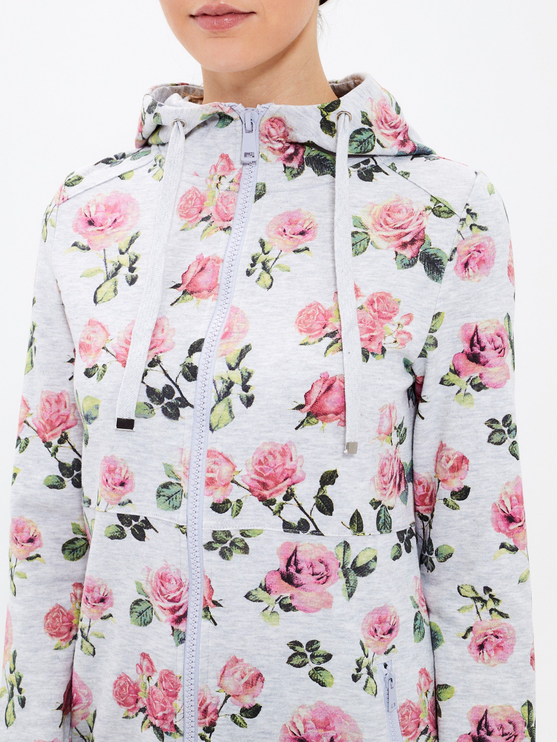 floral print hoodie