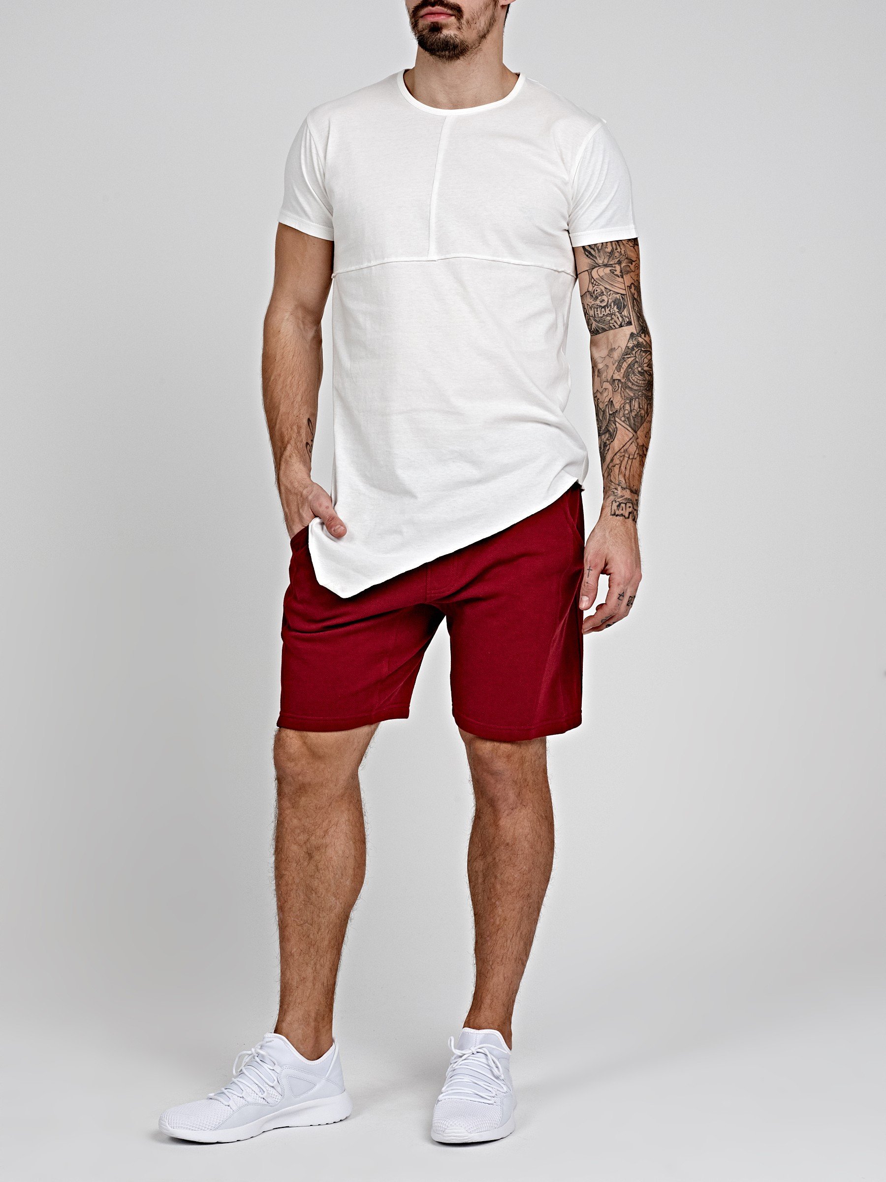 sweat shorts outfit mens