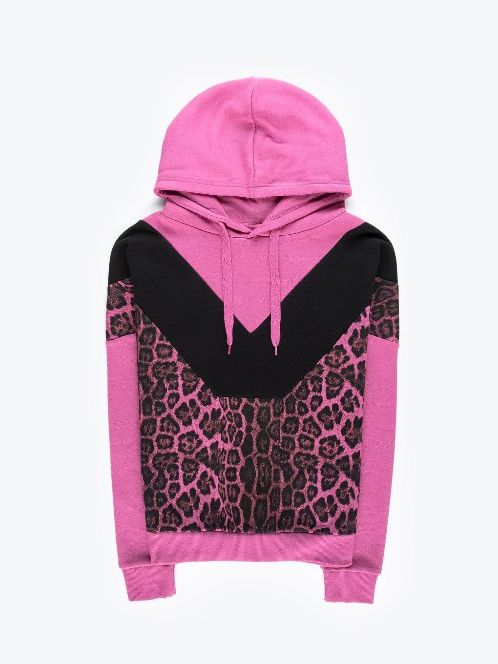 cheetah print pink hoodie