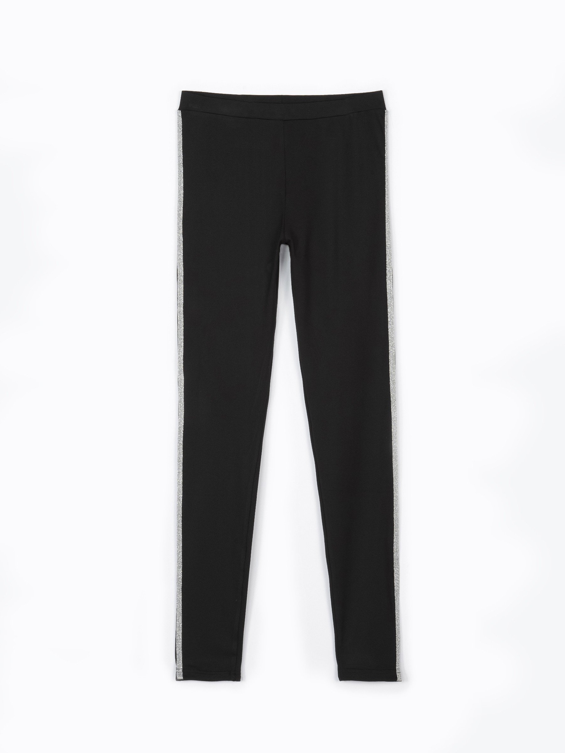 silver side stripe trousers