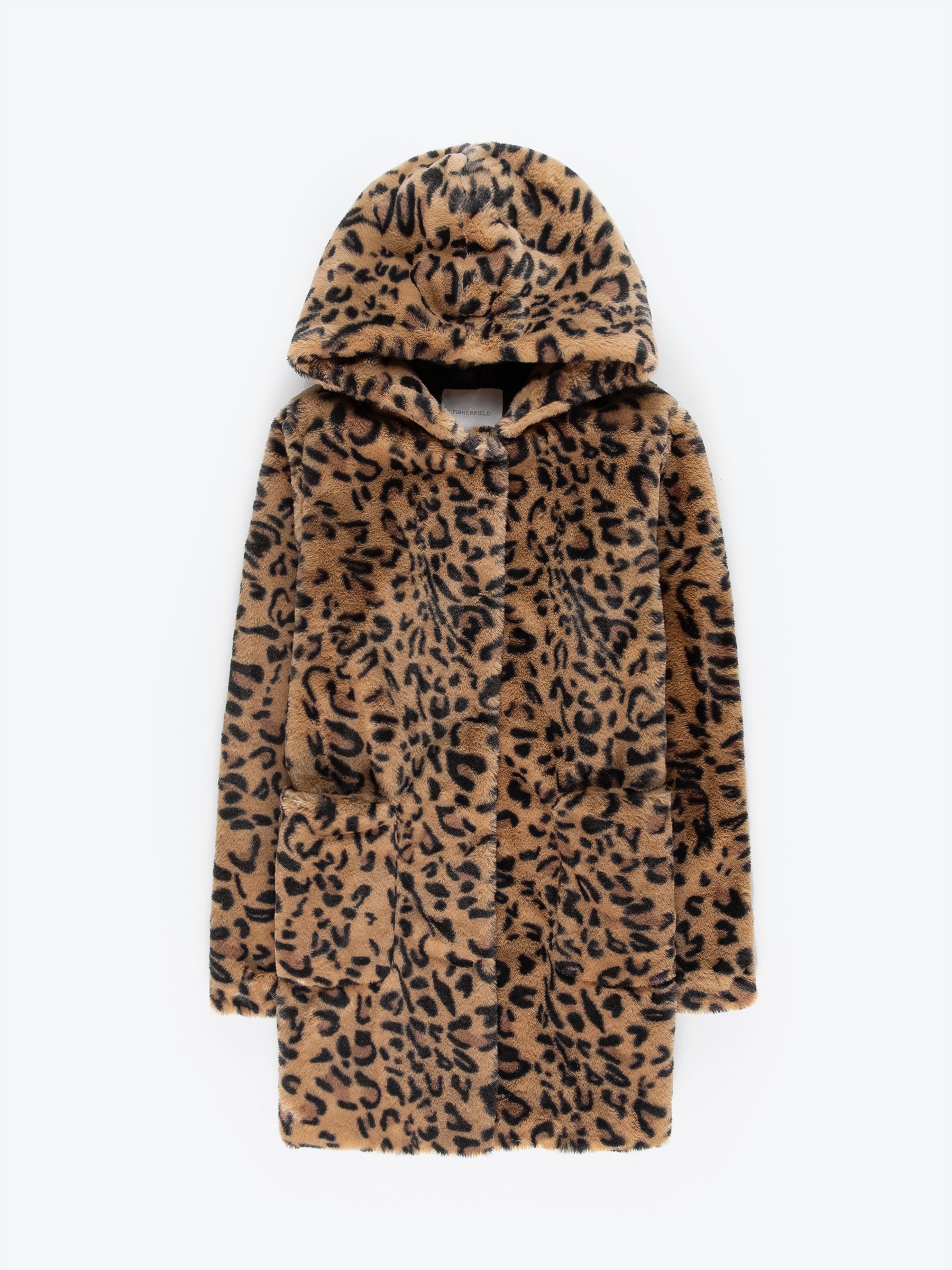 leopard fur coat with hood