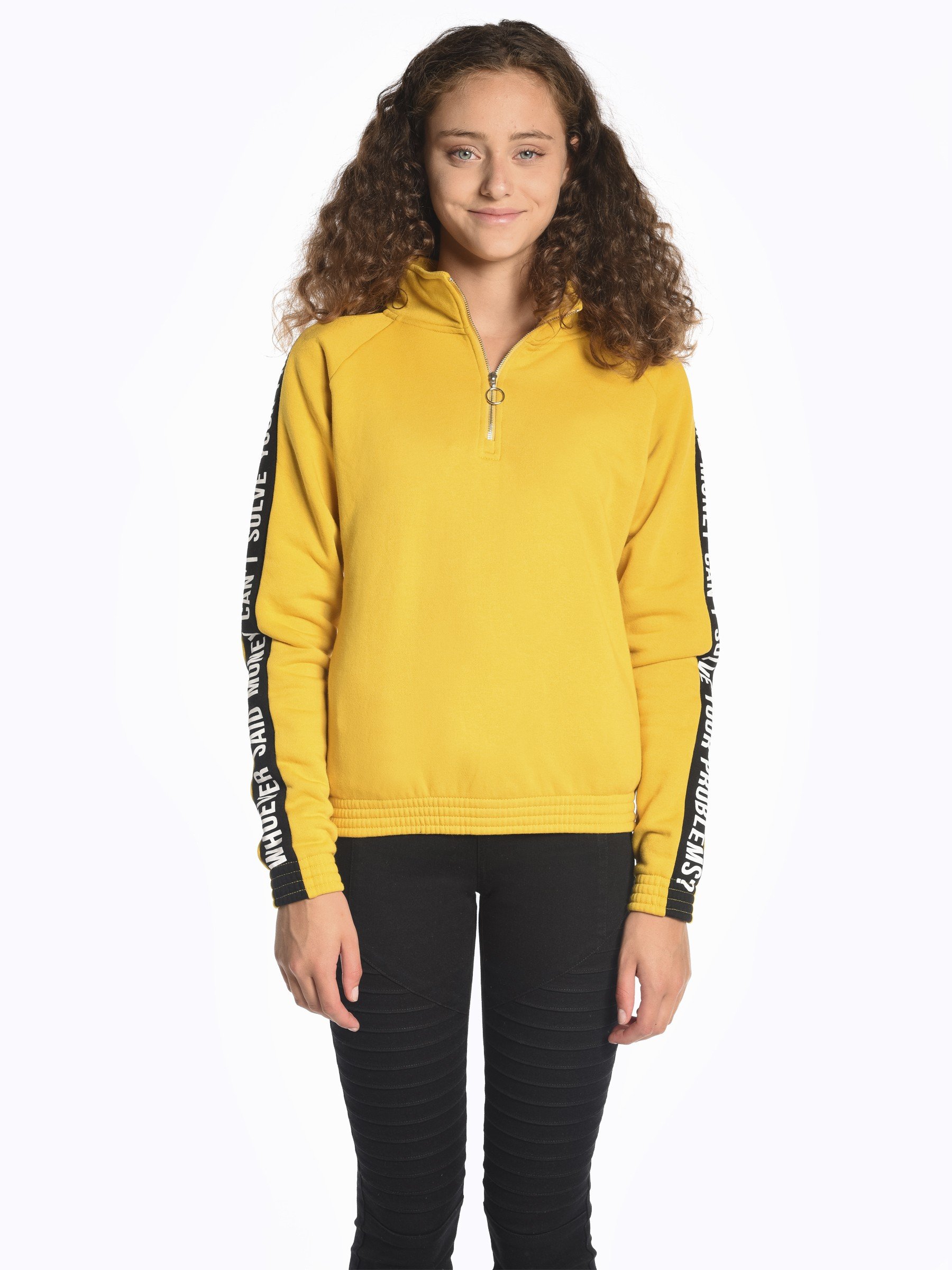 yellow taping sweatshirt