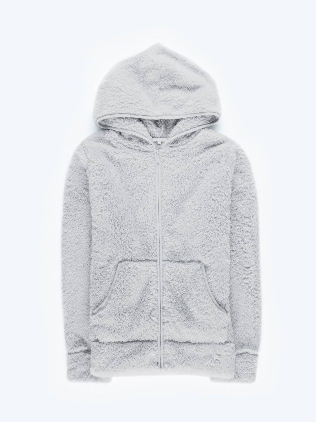 fluffy hoodie zip up