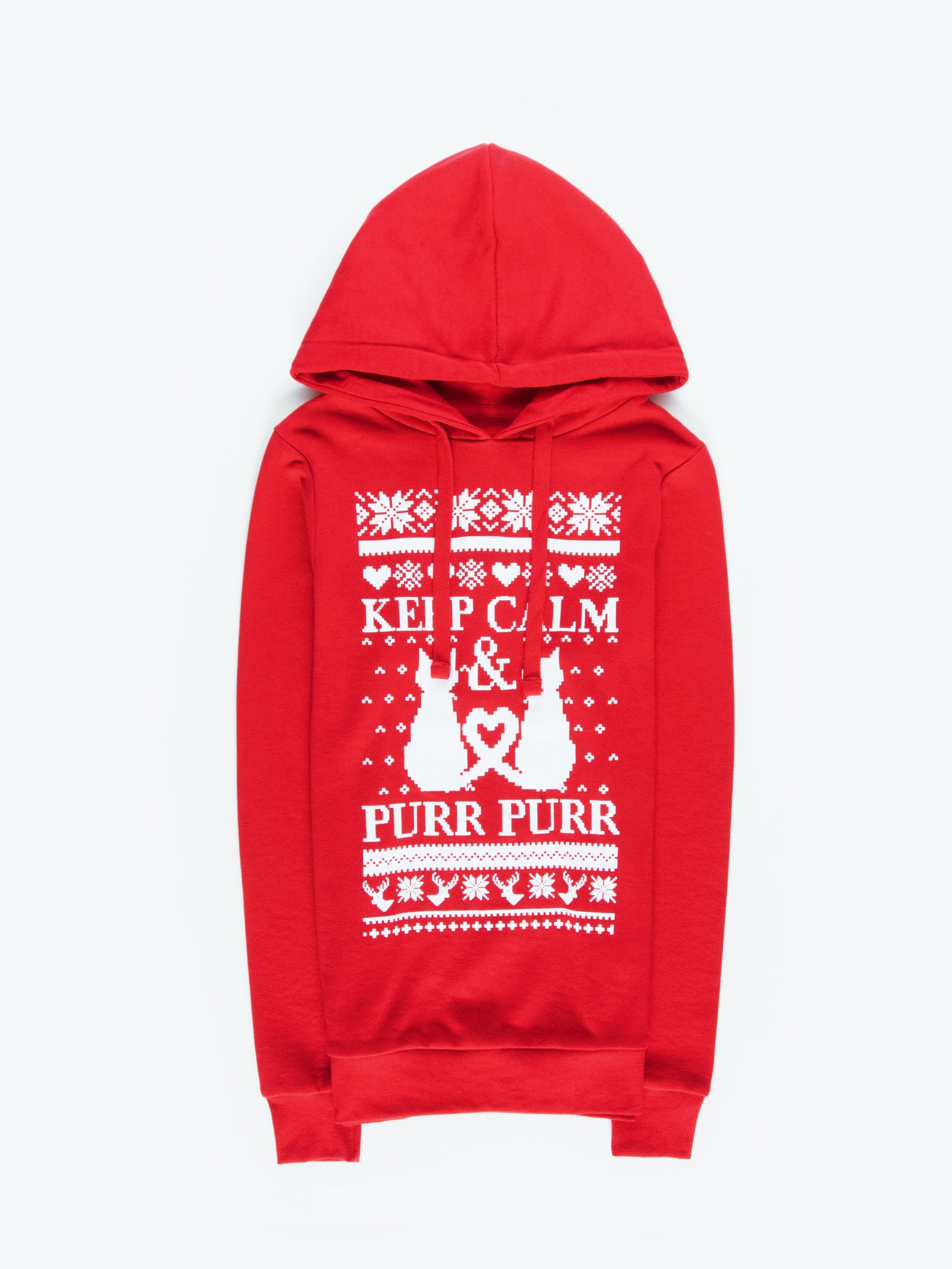 christmas print hoodie