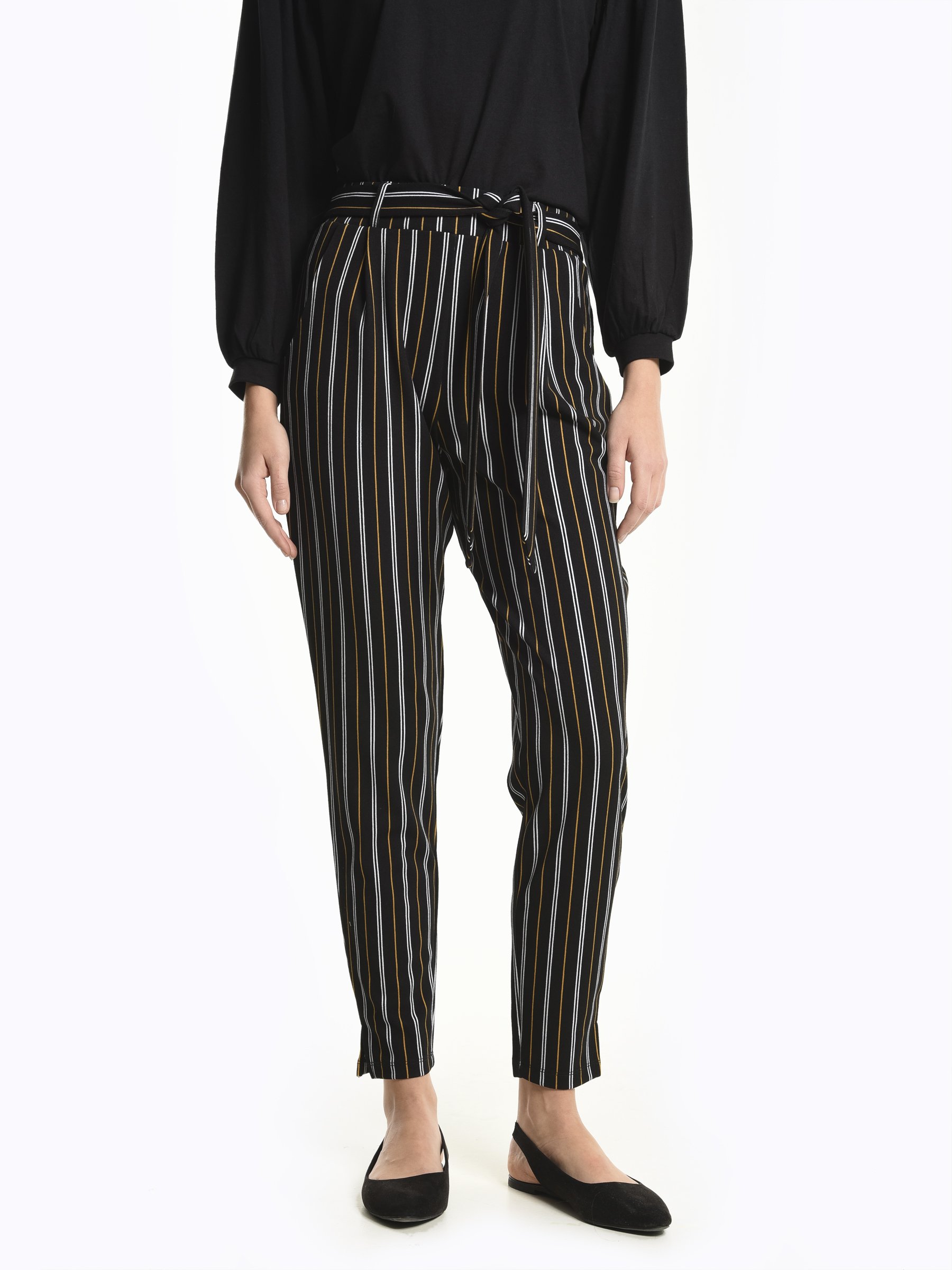 paperbag trousers striped