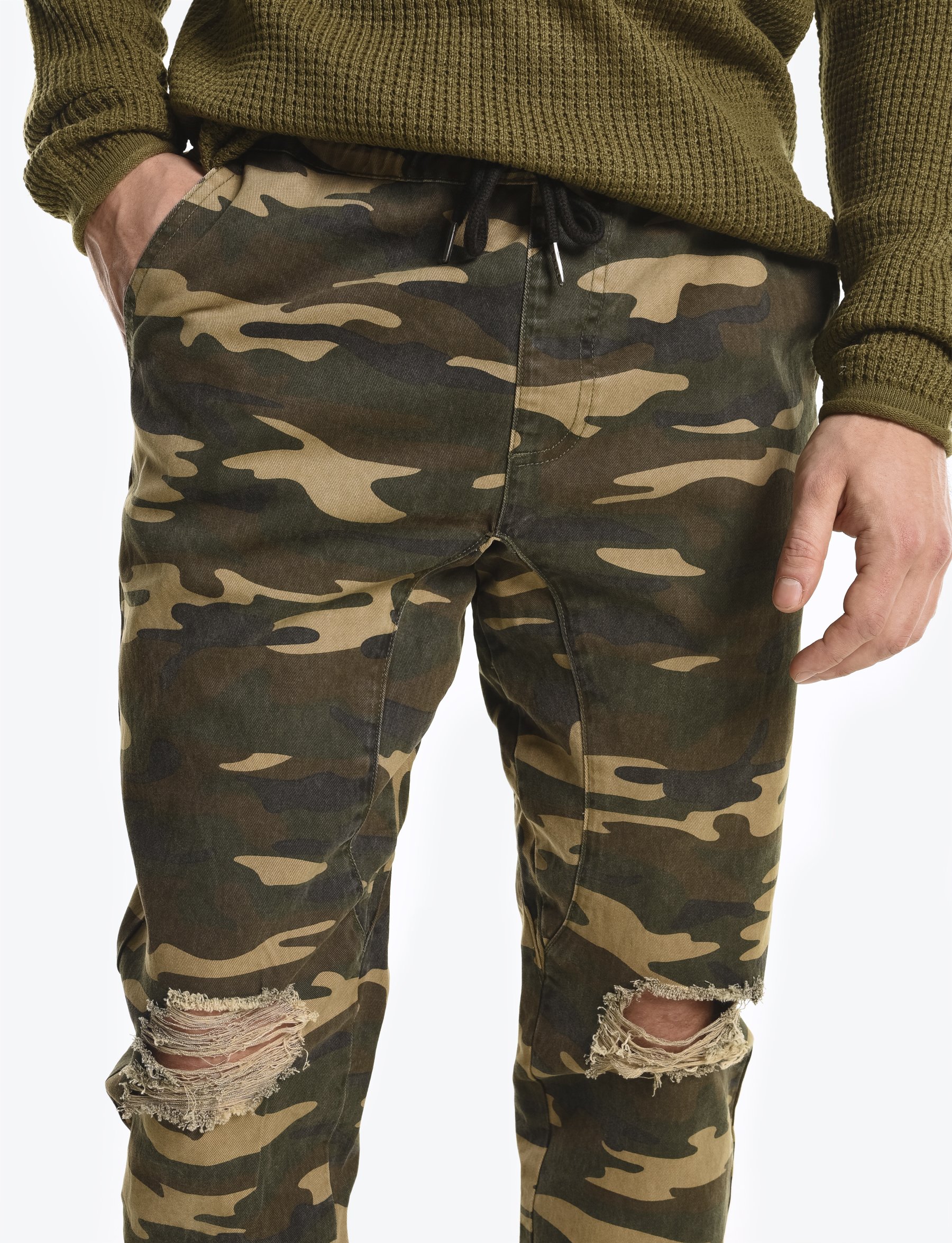 tan camo joggers