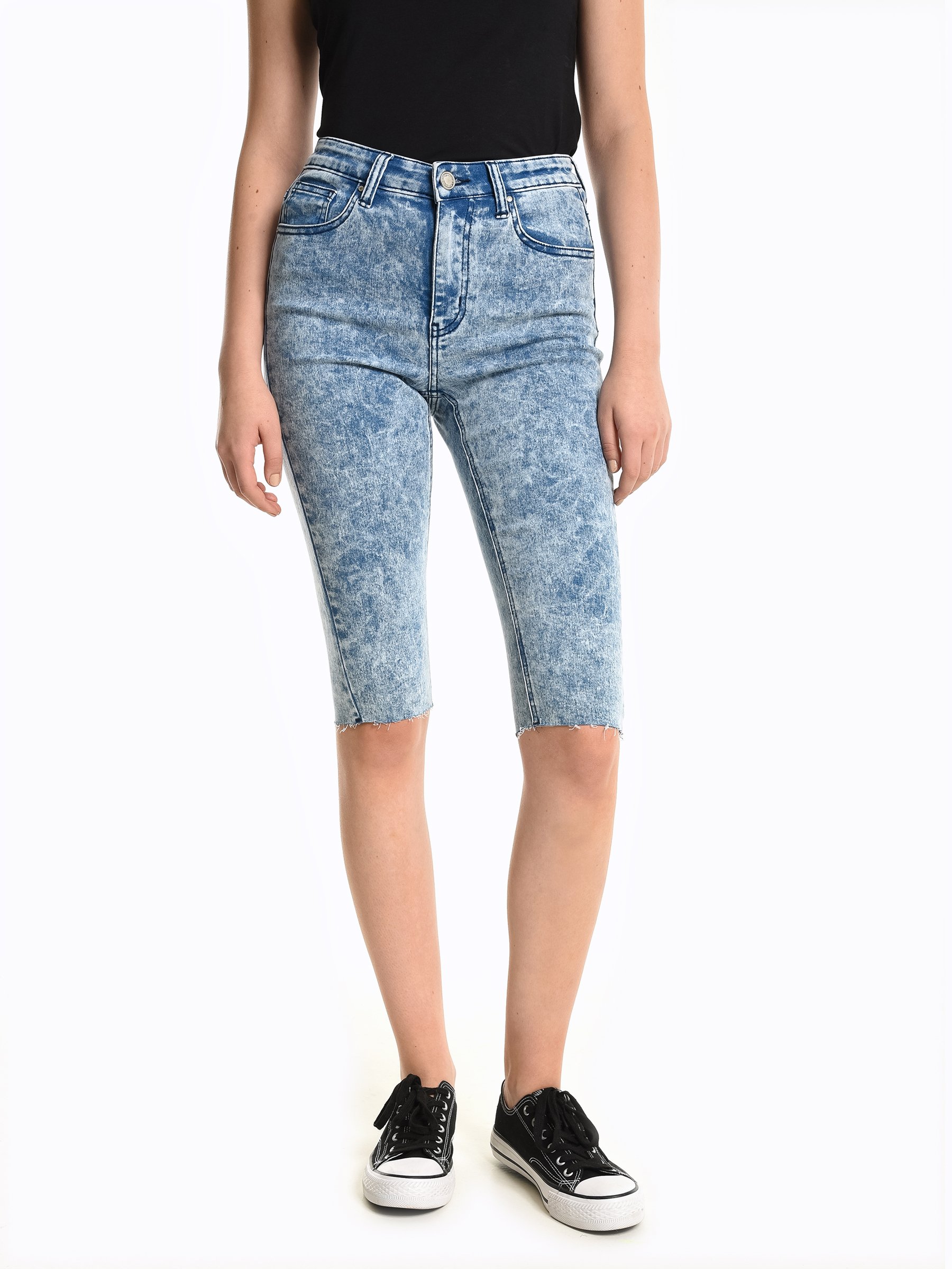 jean bike shorts