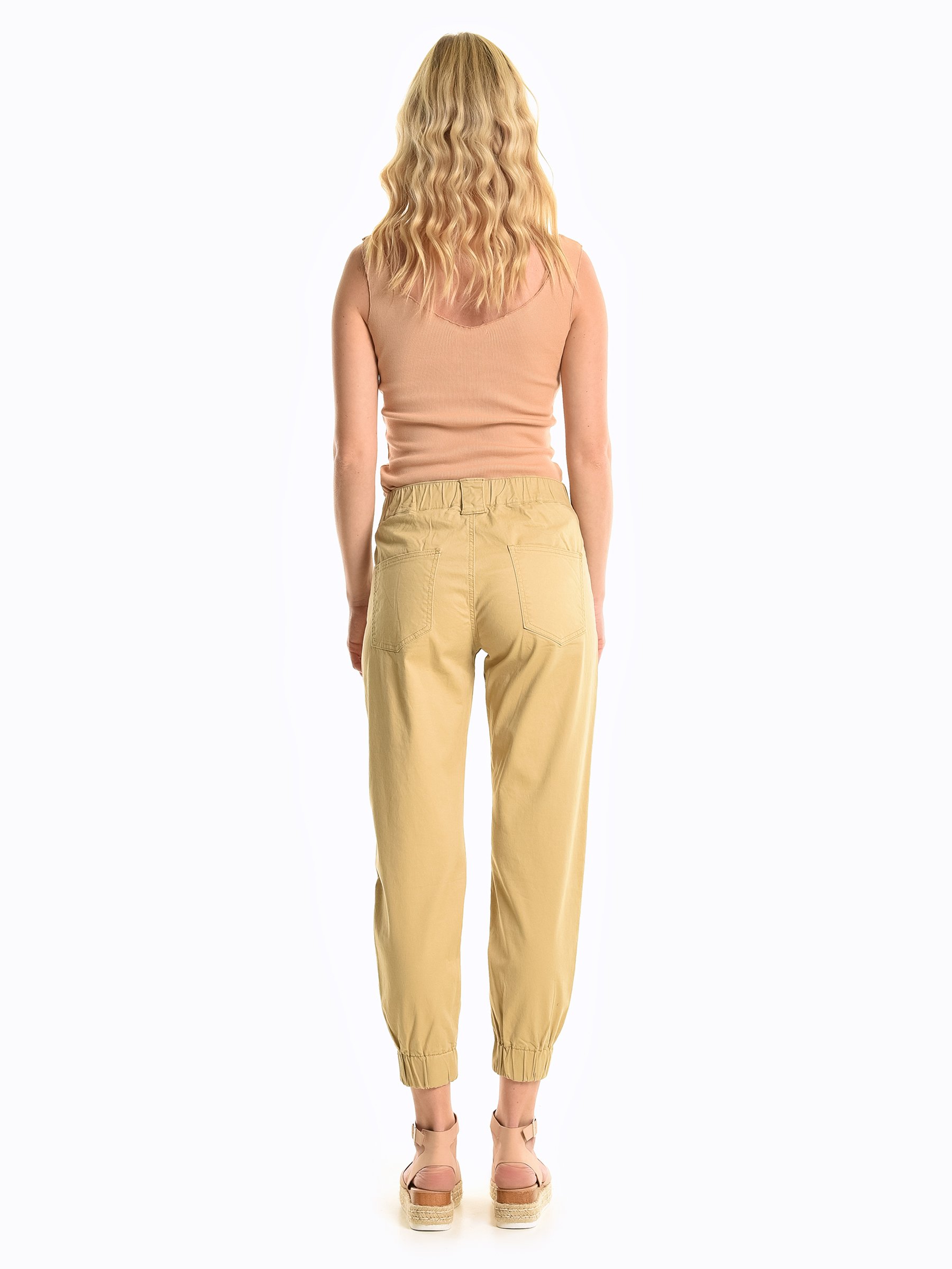 yellow cargo joggers