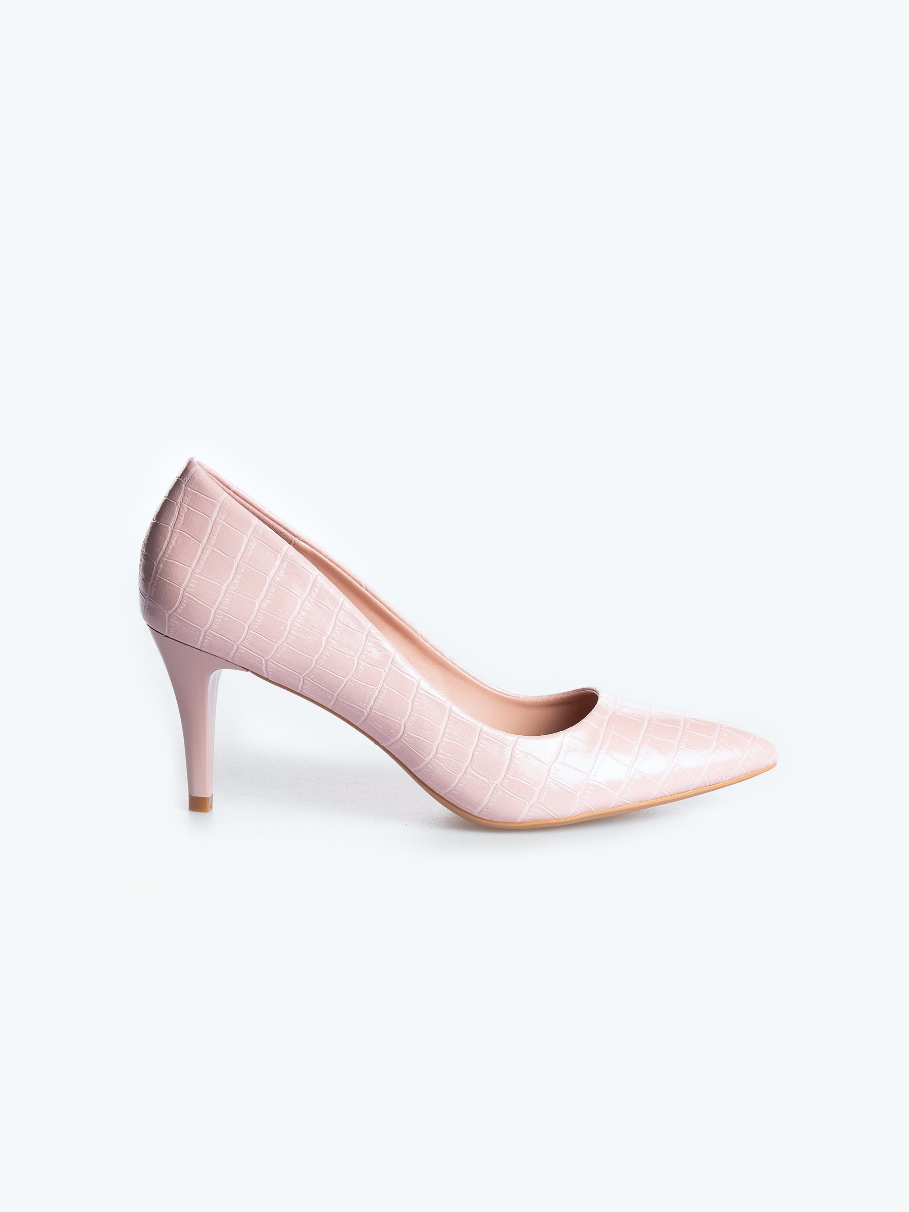 pink mid heel shoes